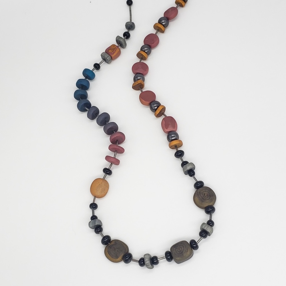 Handmade Polymer Bead Necklace - Picture 2 of 9